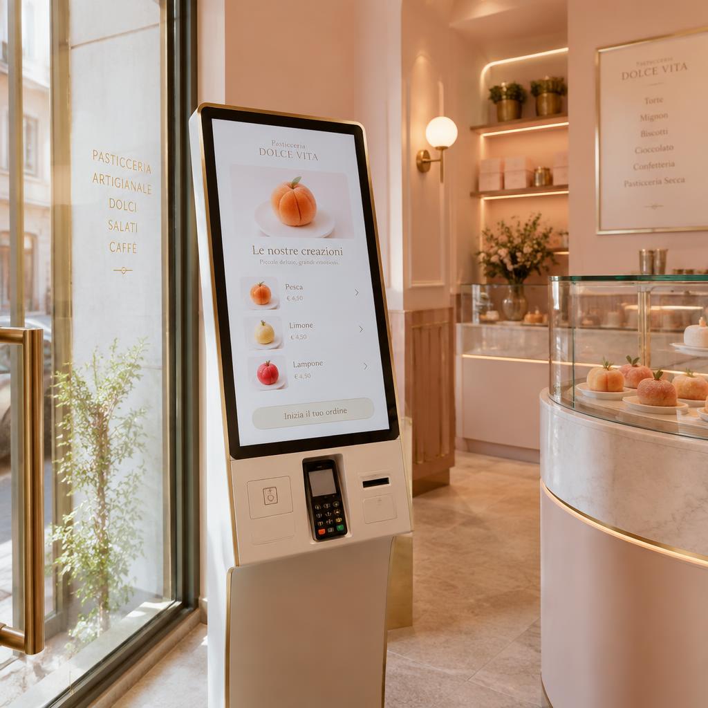 Cassa self order touch all'ingresso